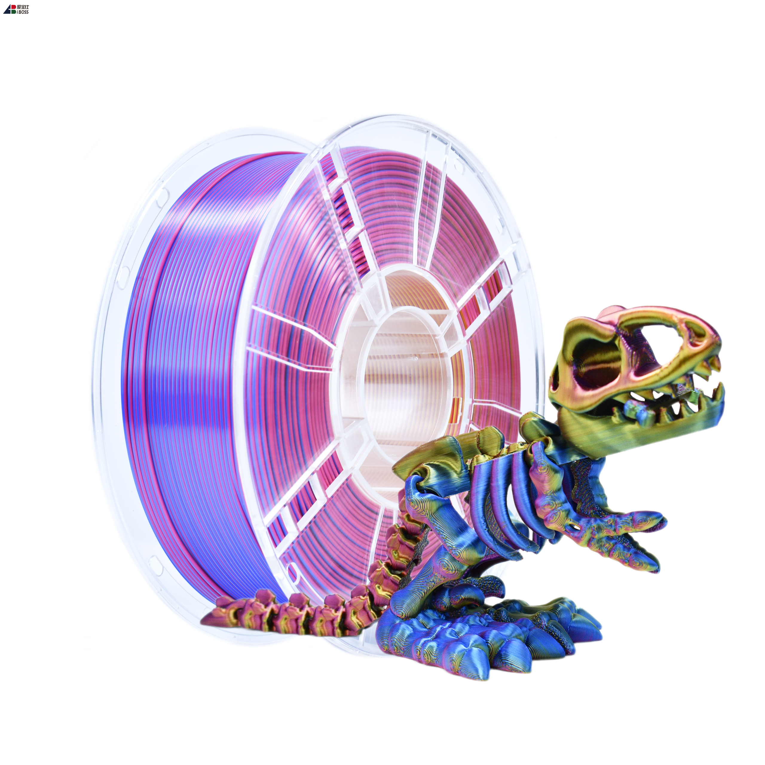 IBOSS PLA High Quality 3D Printer Filament Silk Tri-color Red Blue Gold PLA Filament