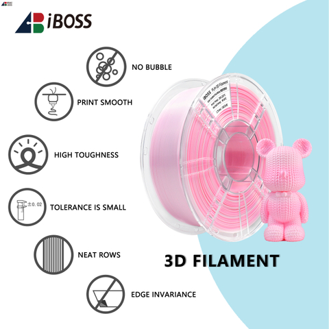 iBOSS 3D Printer Filament Gradient Dual color Pink White 100% Without Bubble 1.75MM PLA+ Filament