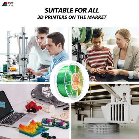 IBoss Pla Plus Silk Tri-color Filament 1.75mm 1kg for 3d Printer No Bubble PLA + 3d Printing Filament