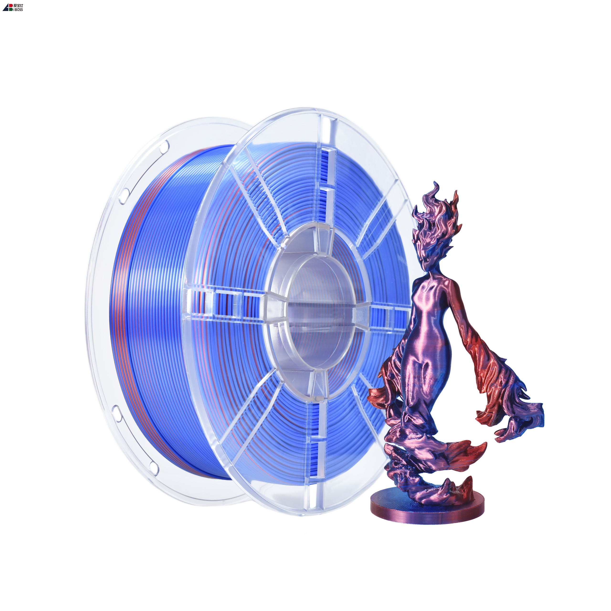 IBOSS High Quality PLA +Silk 3D Printer Filament Toughness Enhanced Silk dual color