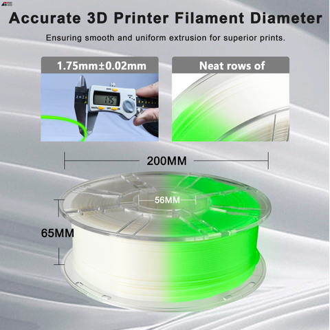 IBOSS High-quality 1.75mm 1kg Night Glow Green PLA Filament 3D Printing Filament 