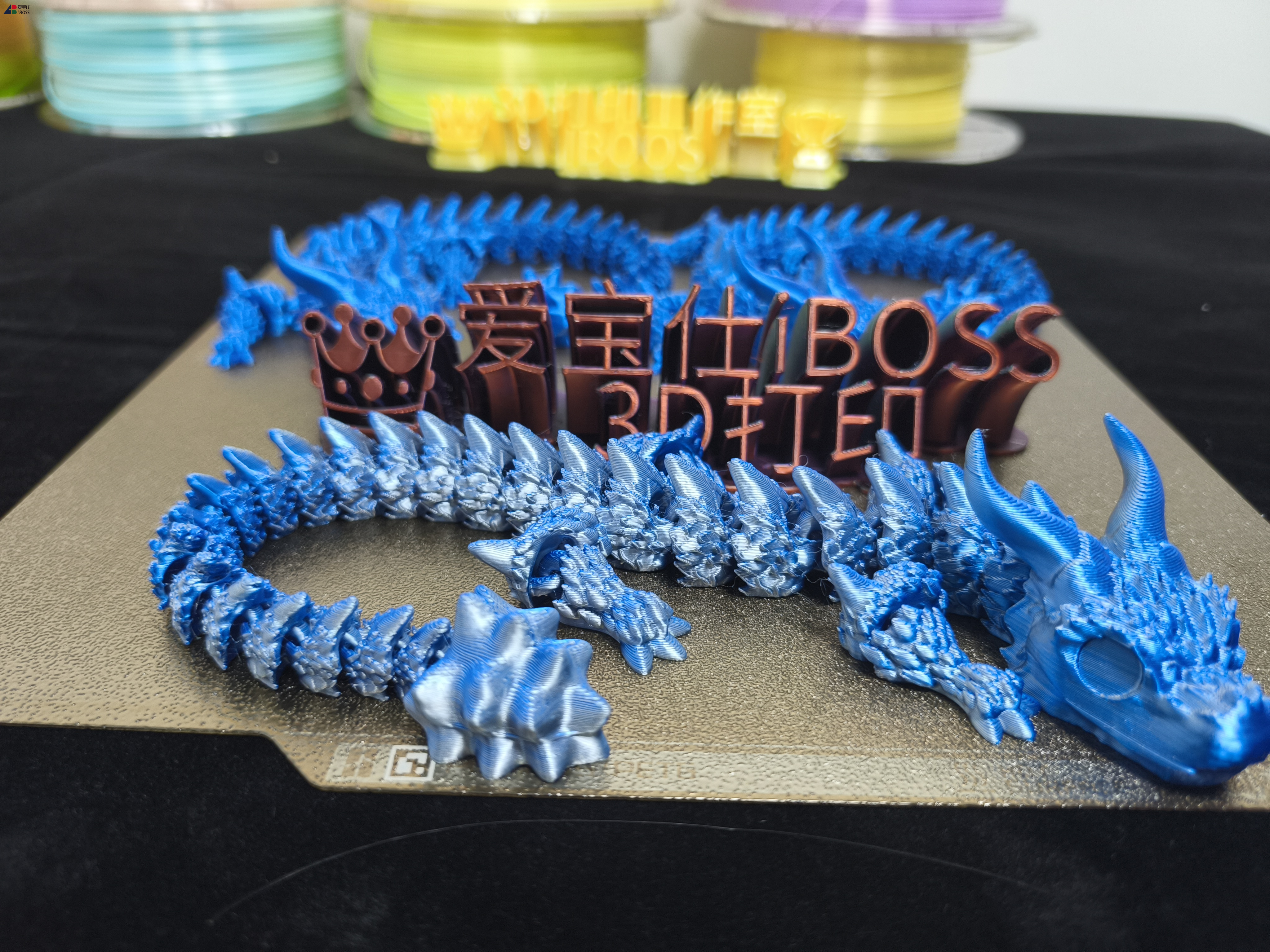 IBOSS Wholesale 3D Printed Finished Products And Customized Printing Services for Blue Silver Dragons