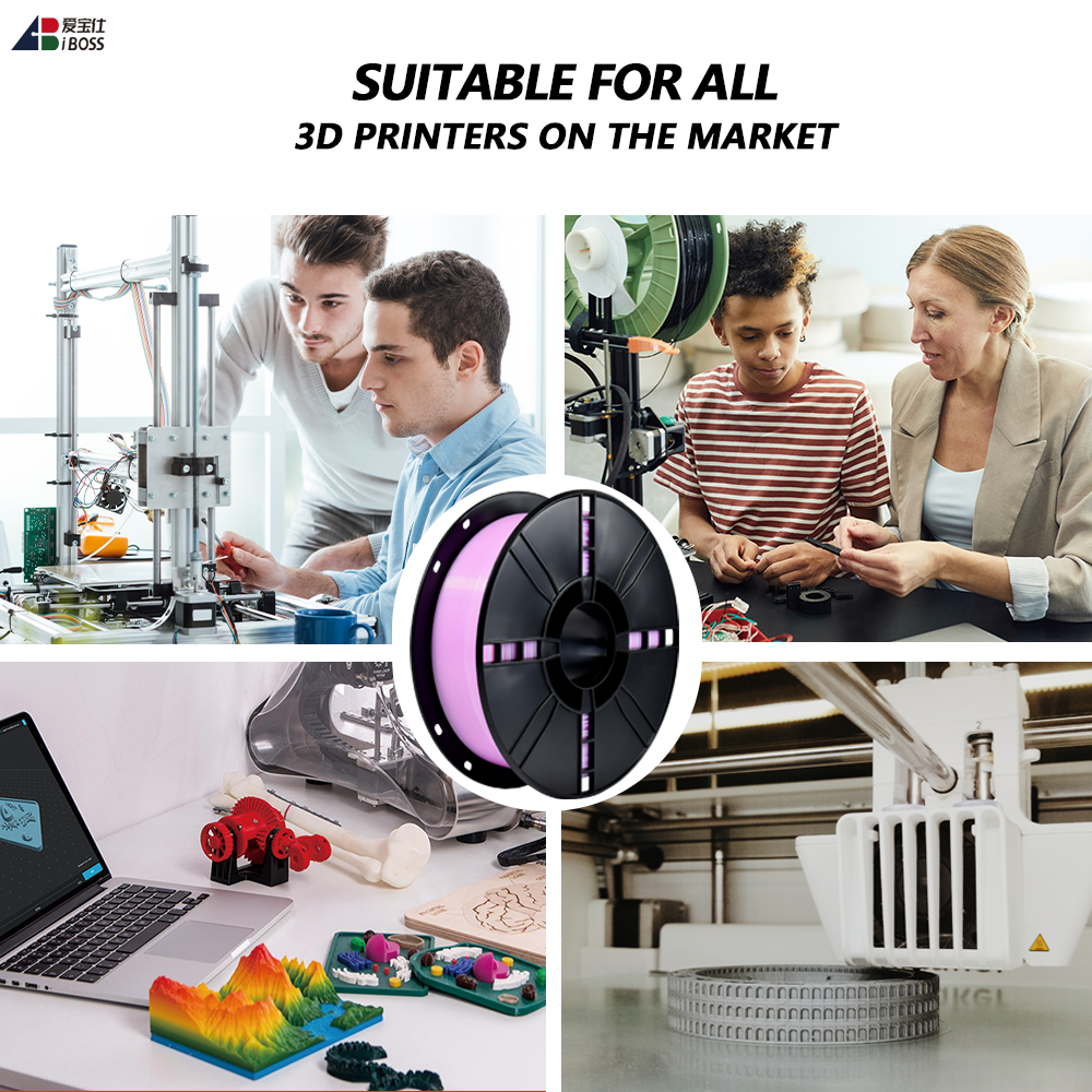 IBOSS High-Speed Printing PLA+ Filament 1.75mm Transparent Violet 1.75mm 3d Printing Filament 1kg