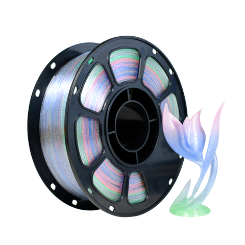 IBOSS PLA 3d Printing Filament Tri-color 1.75mm+/-0.02mm Sparking PLA+ Easy to Printing Filamento for Crafts