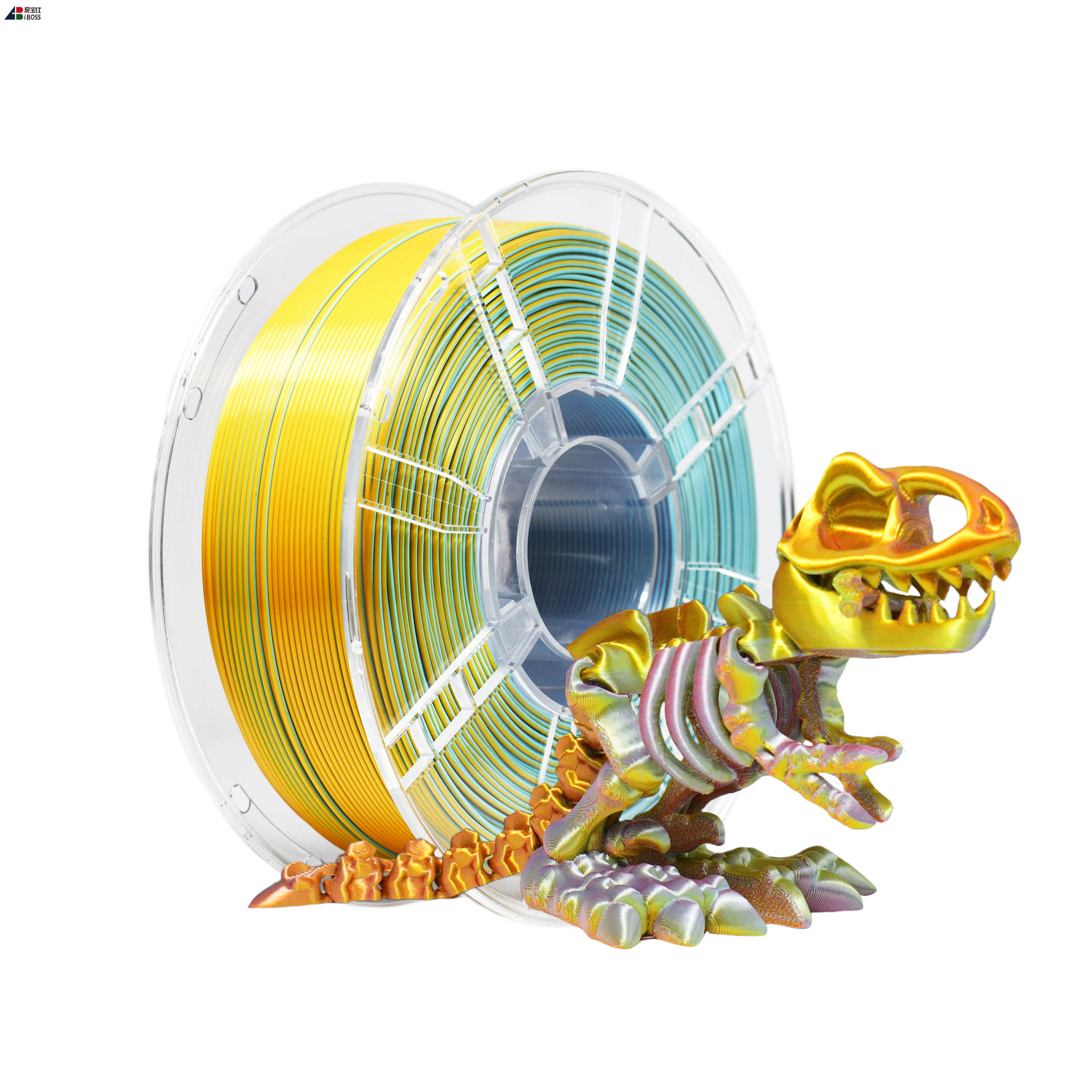 IBOSS PLA High Quality 3D Printer Filament Silk Gemstone Green Orange Red Gold