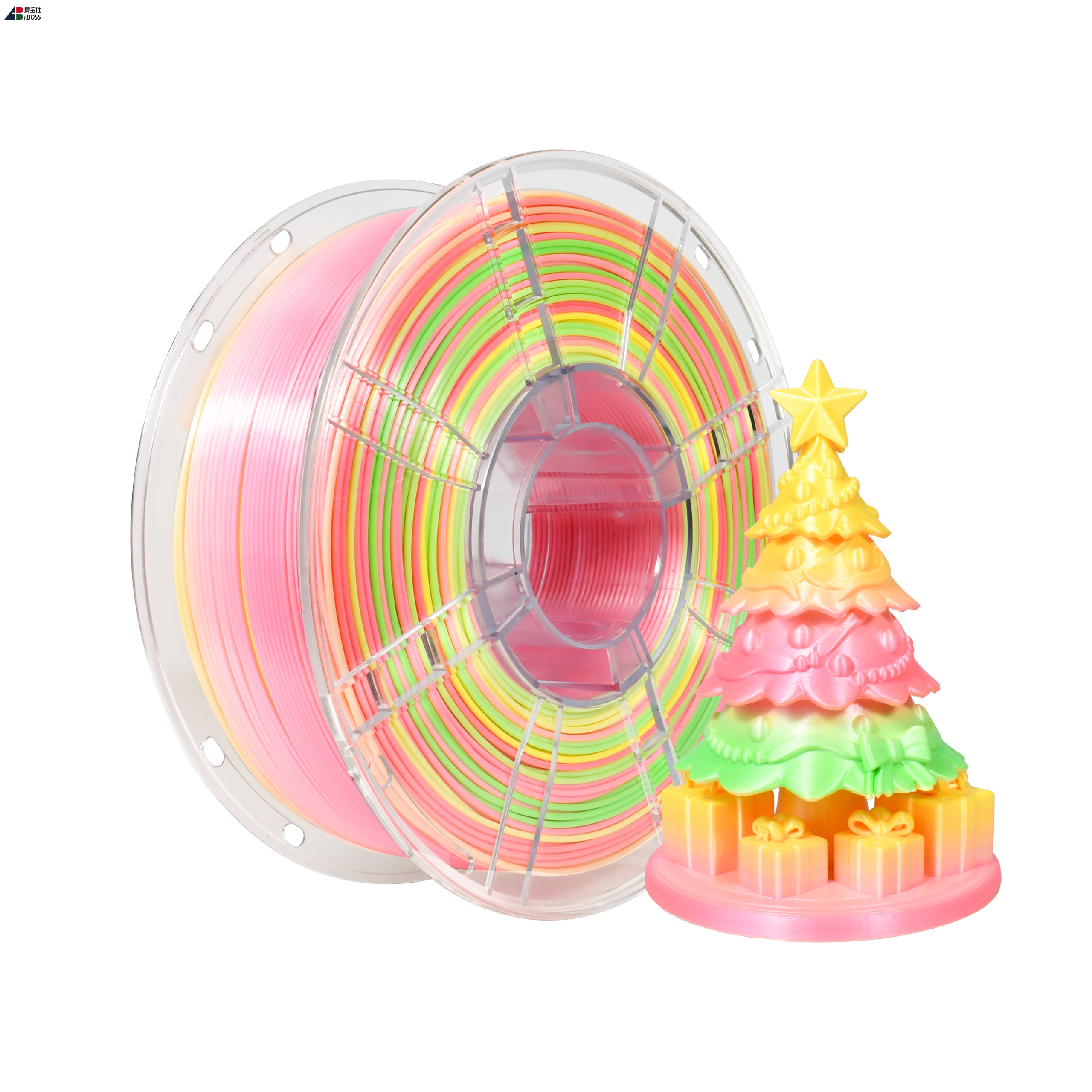 1.75mm PLA+ Silk Filament 1kg Silk Rainbow Filament 3d Printing Filament Suitable for Bambu 3D Printer