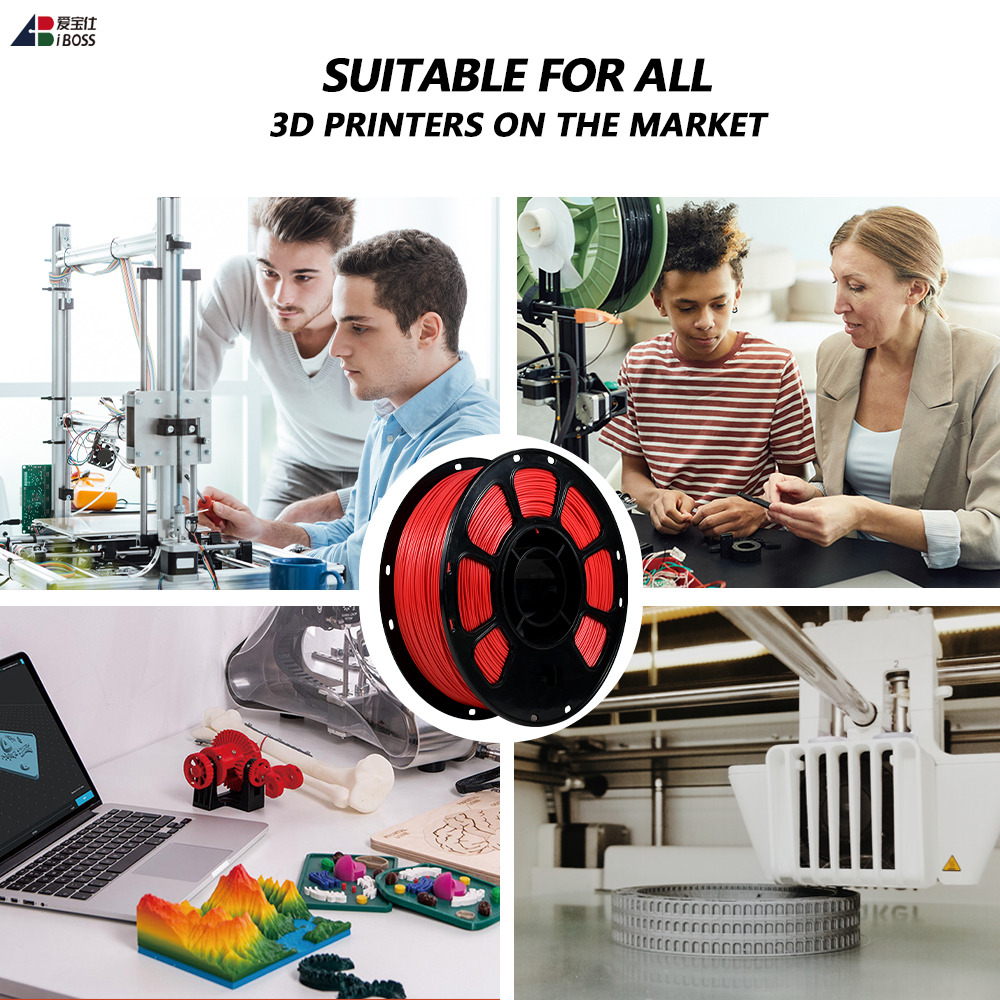 IBOSS 1.75mm/2.85mm TPU Filament 1000g Red TPU 95A 3d Printing Filament Insole Printing Filament