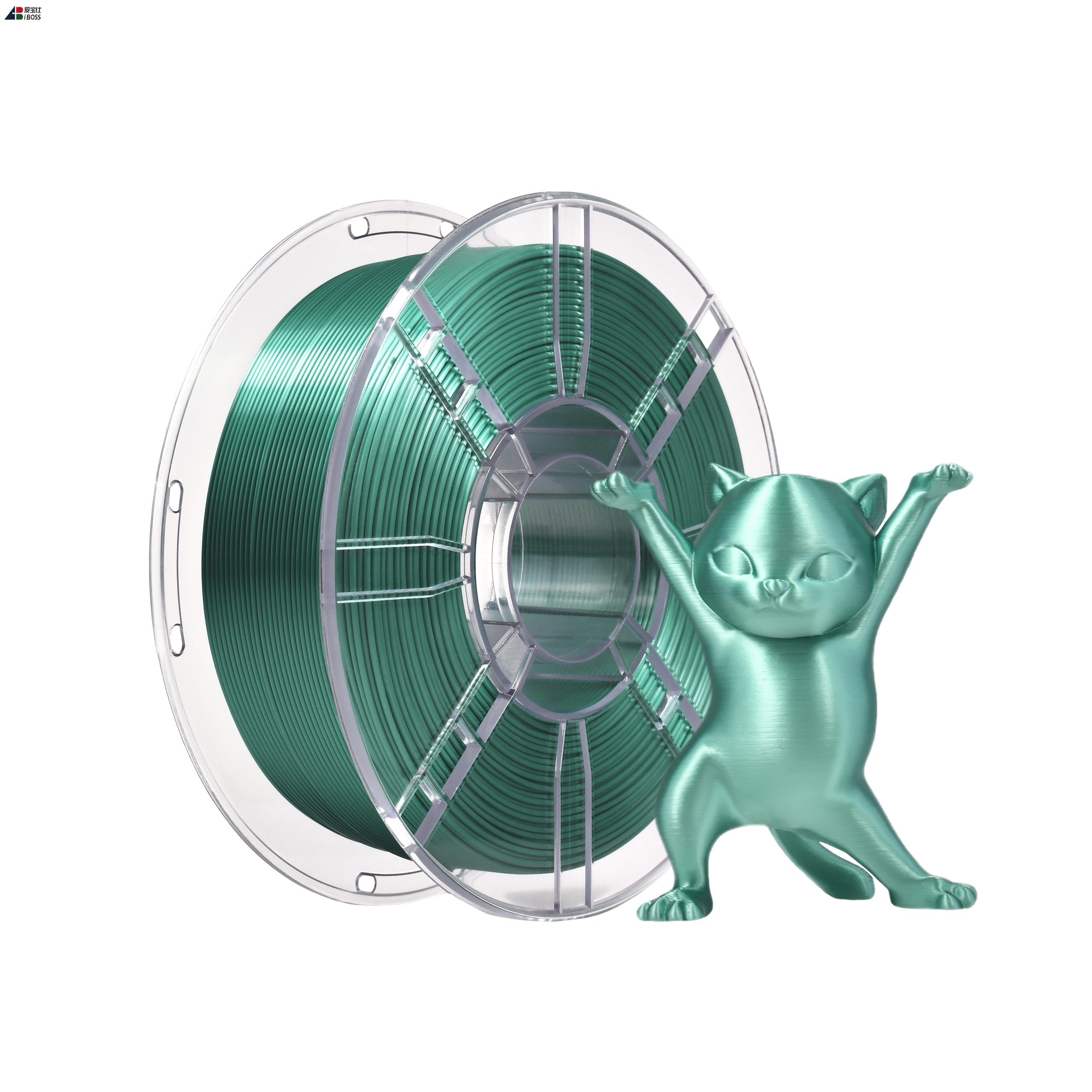 IBOSS 3D Printing Filament PLA+ Silk Green 1.75 1kg PLA Filaments
