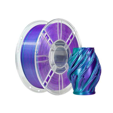 IBOSS 3D PLA+ Silk Dual Color Filament Environmentally Friendly PLA Silk Purple Cyan 3D Filament 1.75mm PLA 3D Printer Filament