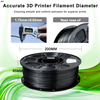 1.75mm /2.85mm High-Strength ABS Filament 1kg Black 3d Printing Filament Suitable for All 3D Printers