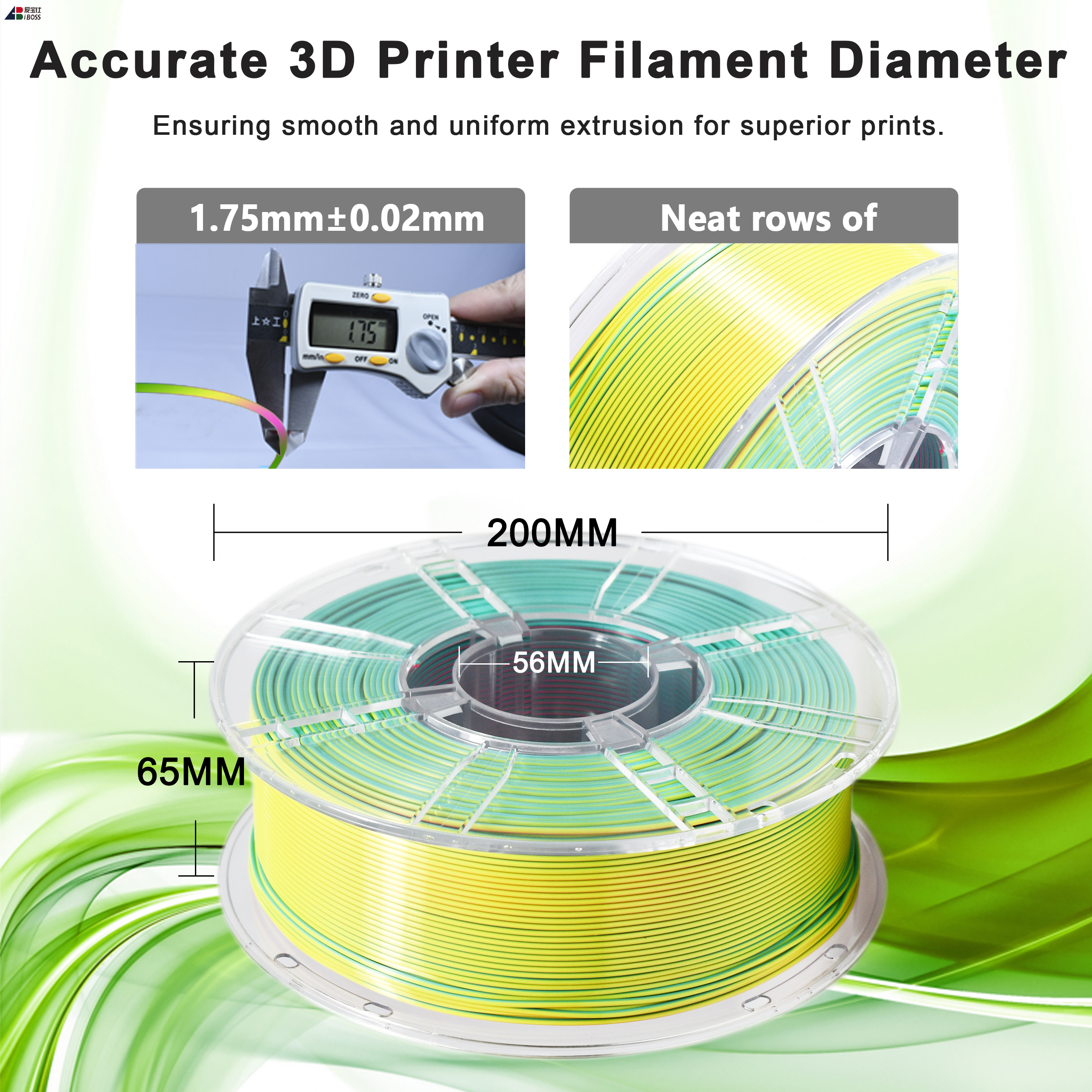 IBOSS Inquiry about Strong Toughness for 3D Printer Silk Gold Green Purple PLA Filament
