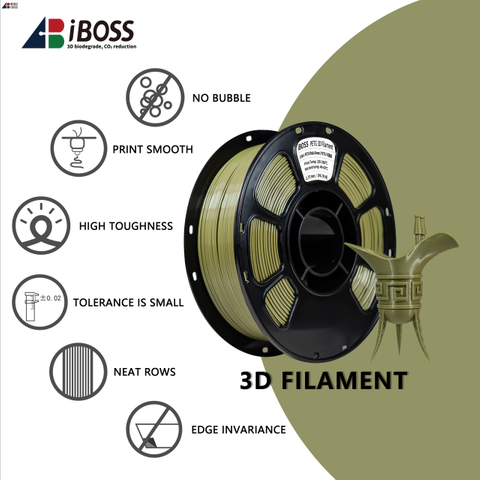 IBOSS Supply High Quality PETG Khaki Green 1.75mmToughness Enhanced 3D Printer Filament