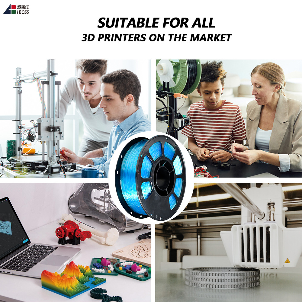 95A Flexible TPU Filament 1.75mm/2.85mm Blue 3d Printing Filament 1kg Customizable Filament