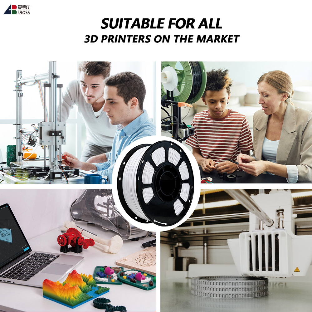 IBOSS 3D ABS 3d Printer Filament New Filament 3D Printer White/Balck ABS Filament 1.75mm 1KG