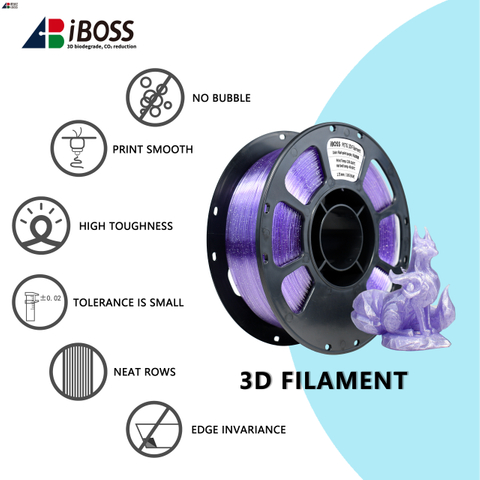 IBOSS PETG Filament Flash Point Purple 1.75mm FDM Forming Technology 3D Printing Filament