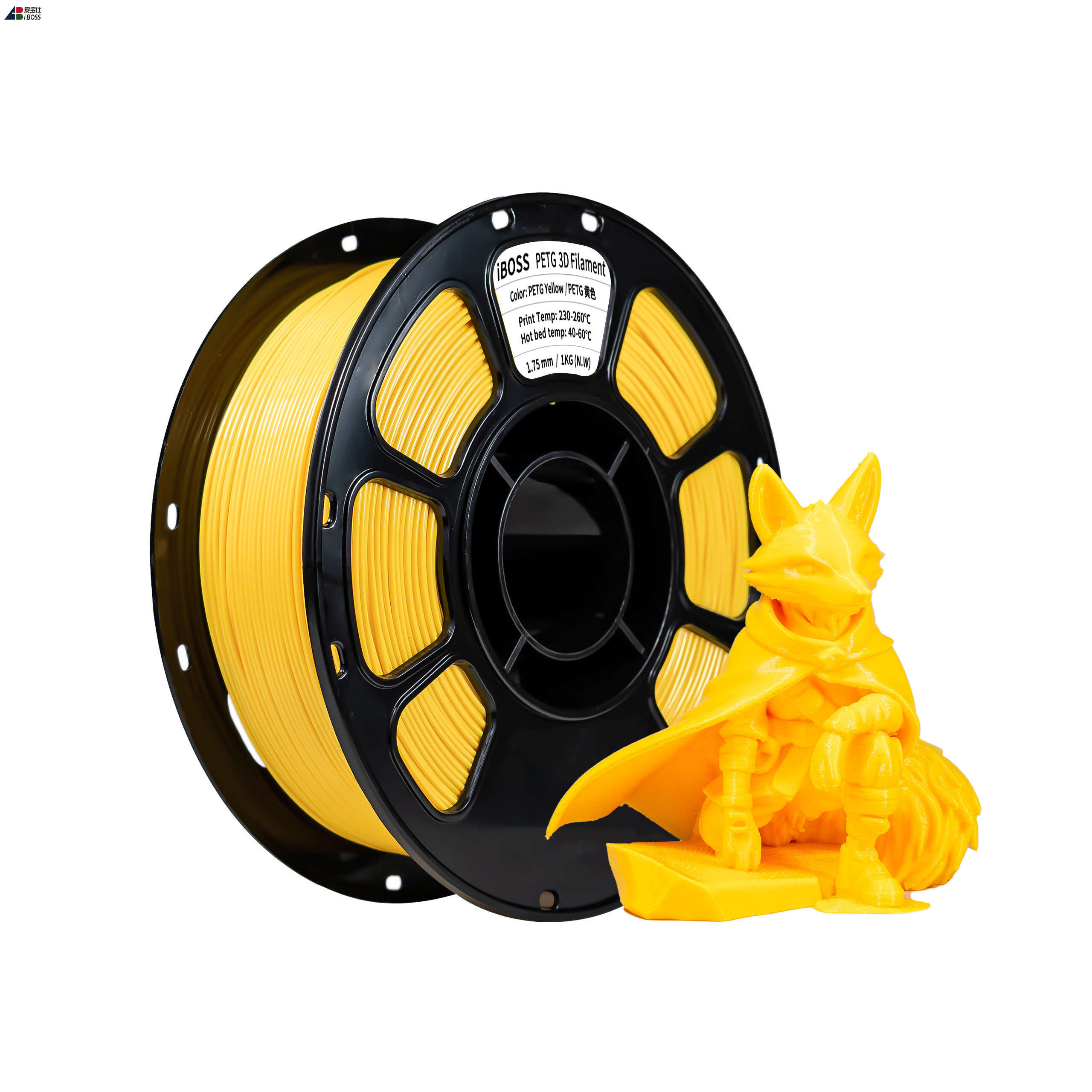  iBOSS PLA+ Yellow Filament 3D Printing Filament 1kg Printing 1.75mm