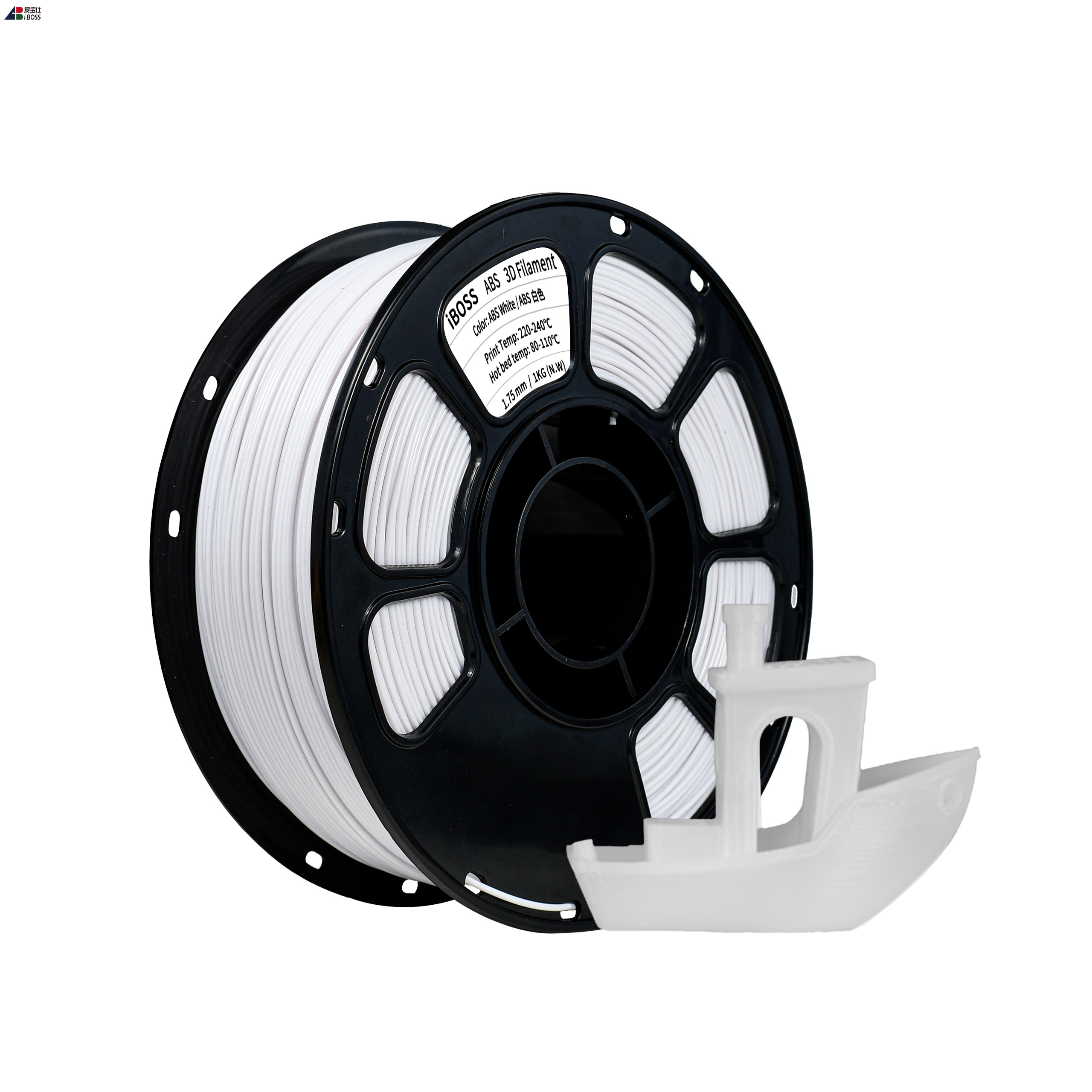 IBOSS 3D ABS 3d Printer Filament New Filament 3D Printer White/Balck ABS Filament 1.75mm 1KG