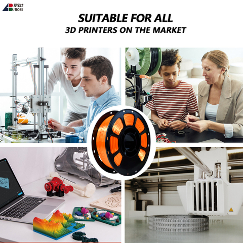 Iboss Silk Orange High Quality 1kg 3D Printer Filament Toughness Enhanced PLA Plus 1.75mm Filament