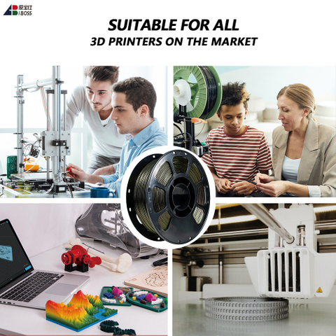 Iboss High Strength 1kg/spool Change Color Filament PLA+ Chameleon Star Gold 3d Printing Filament 1.75mm Easy to Print