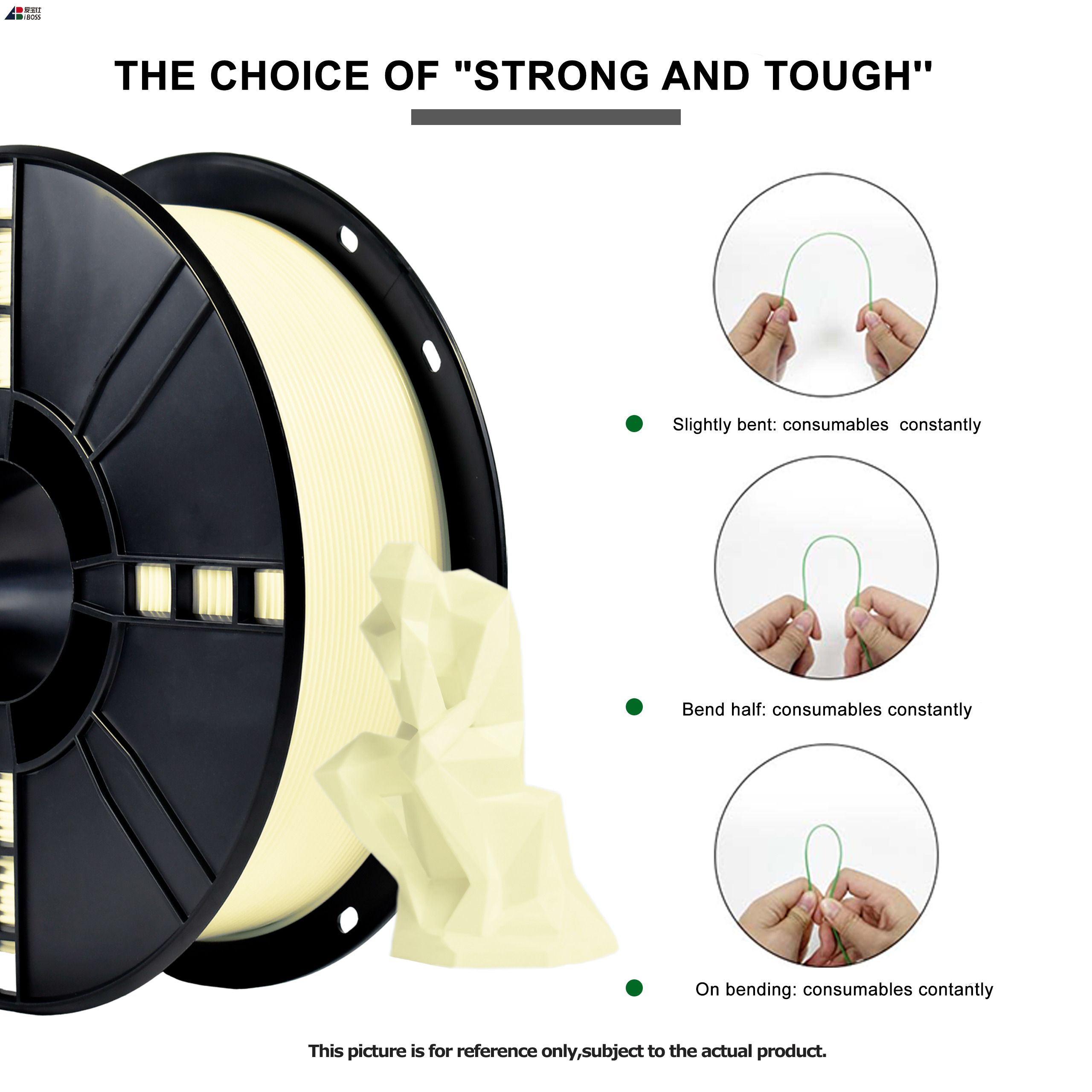 1kg Beige 02 PLA+ 3D Printer Filament, 1.75mm Two Sizes Available, Perfect Matching for Bambu Lab Series 3D Printers