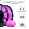 PLA+ Filament 1.75mm Temperature Color Change Purple to Pink 1000g FDM Forming Technology 3d Printing Filament