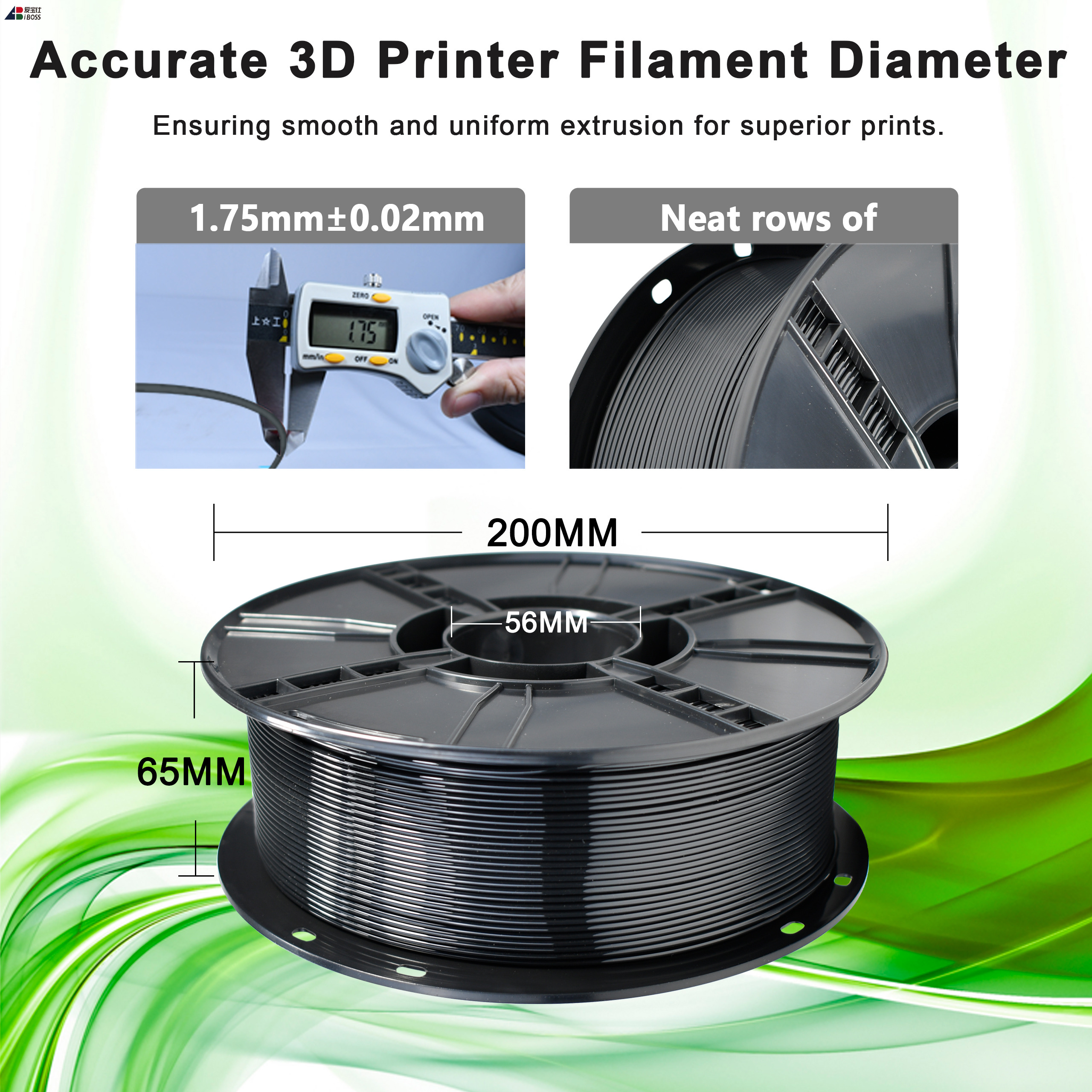 1.75mm PETG Black 3d Printing Filament Dimensional Accuracy ±0.02mm PETG Fialemnt