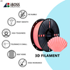 IBOSS Macaron Pink PLA+ 3D Printing Filament 1.75mm, High Speed Low Warpage Printing Material Fit for Bambu 3D Printers