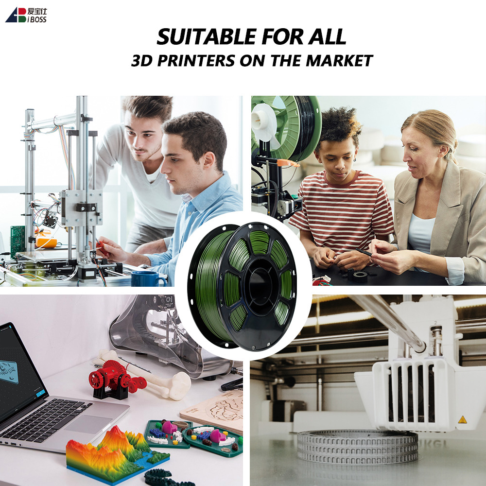 Iboss High Strength 3D Printing Filament PLA+ Olive Green Filament 1kg 3D Printing High - Precision Printing