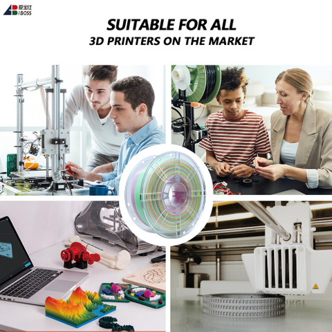 1.75mm PETG Filament 1kg/Spool Rainbow Filament 3d Printing Filament Suitable for Bambu 3D Printer