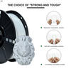 IBOSS PLA+ 1Kg Simulated Marble Filament, Marble Gray 3D Printing Filament PLA Pro Is More Durable 3D Printer