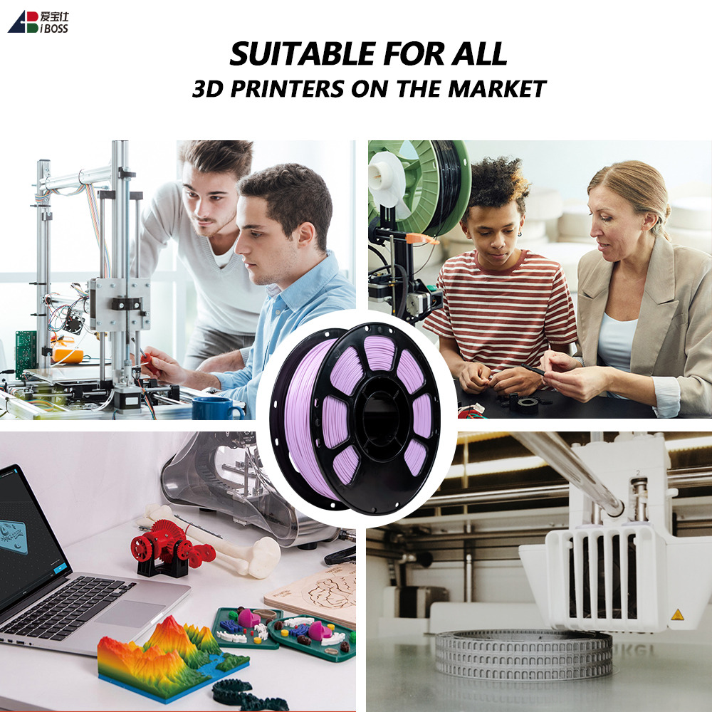 Iboss High-speed Printing PLA+ 1.75mm Light Purple Filament 3d Printing Filament PLA+filament Suitable for Bambu Printers