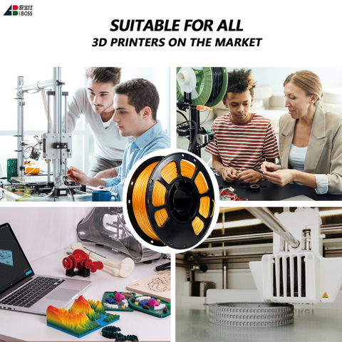 IBOSS Factory Wholesale PETG Filament 1.75MM 3d Printer Gold 1KG for Various 3D Filament Printers